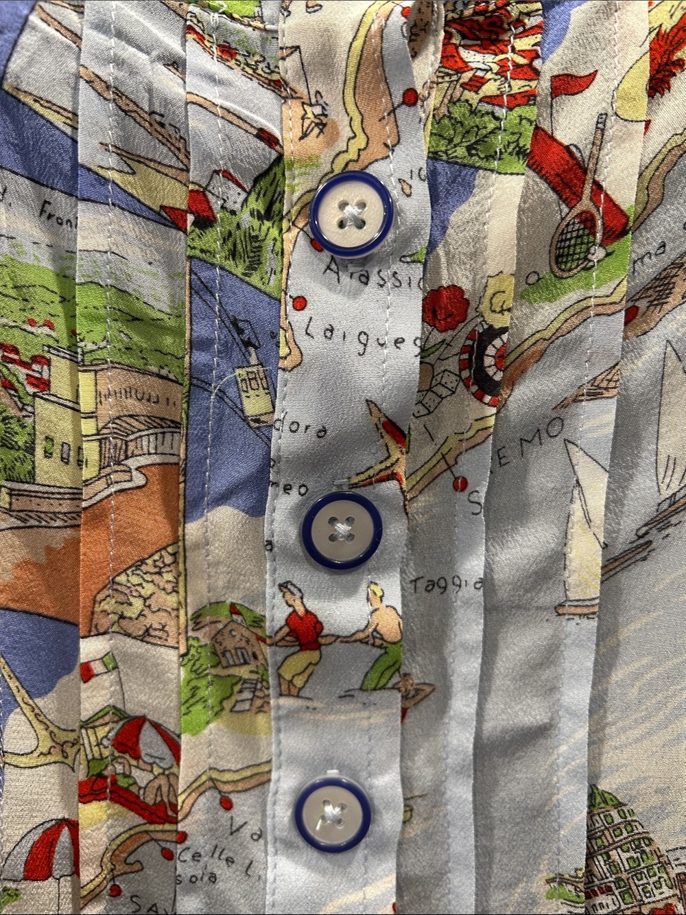 Maeve by Anthropologie silk travel Italy map tank top - Picture 2 of 10